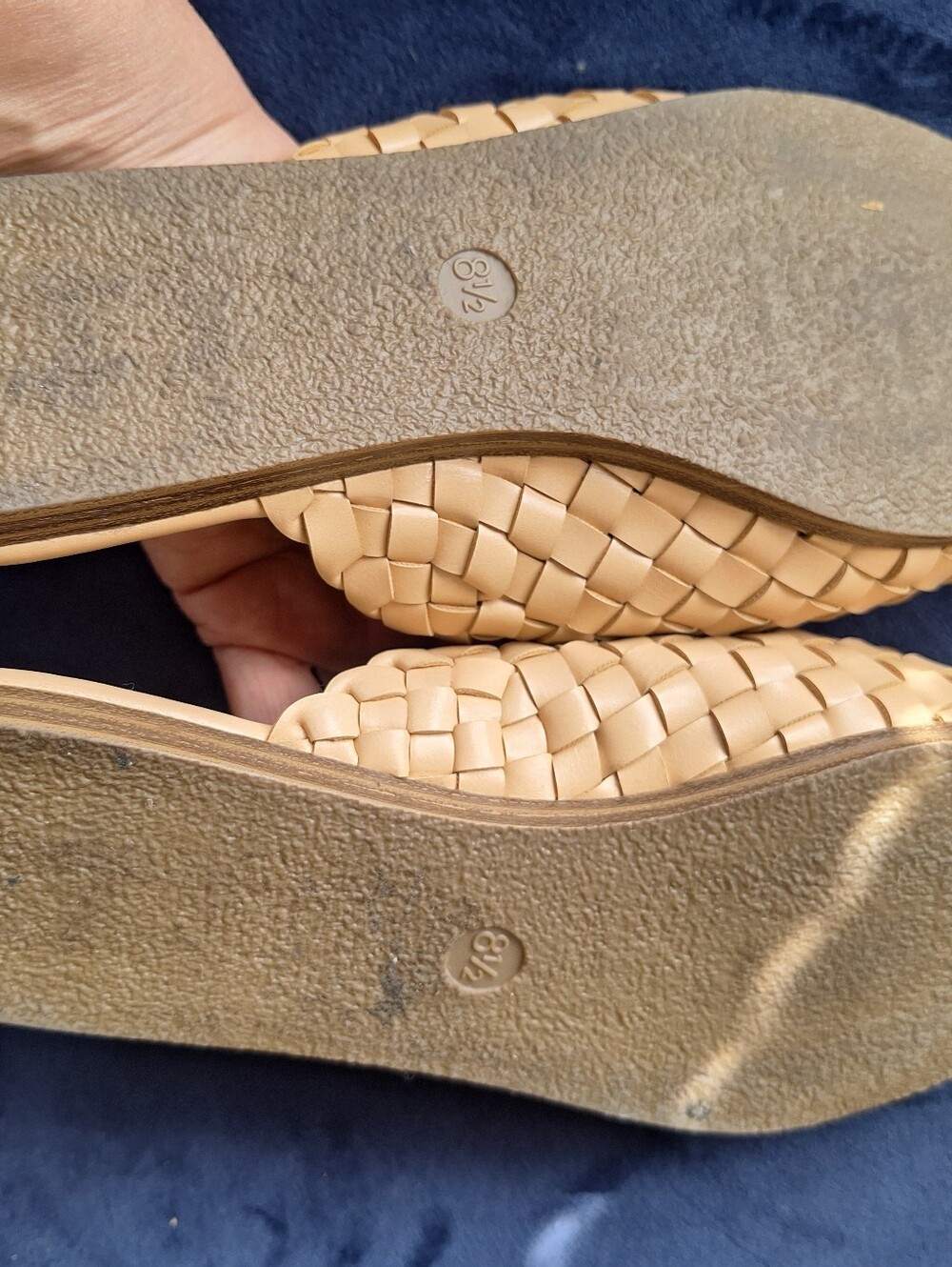 Woven Slip-On Mules in Beige - Women's Fashion Flats 8.5 - Picture 4 of 4